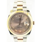 Rolex Datejust II 18K Rose Gold with Sundust Diamond Dial Automatic 41mm Watch